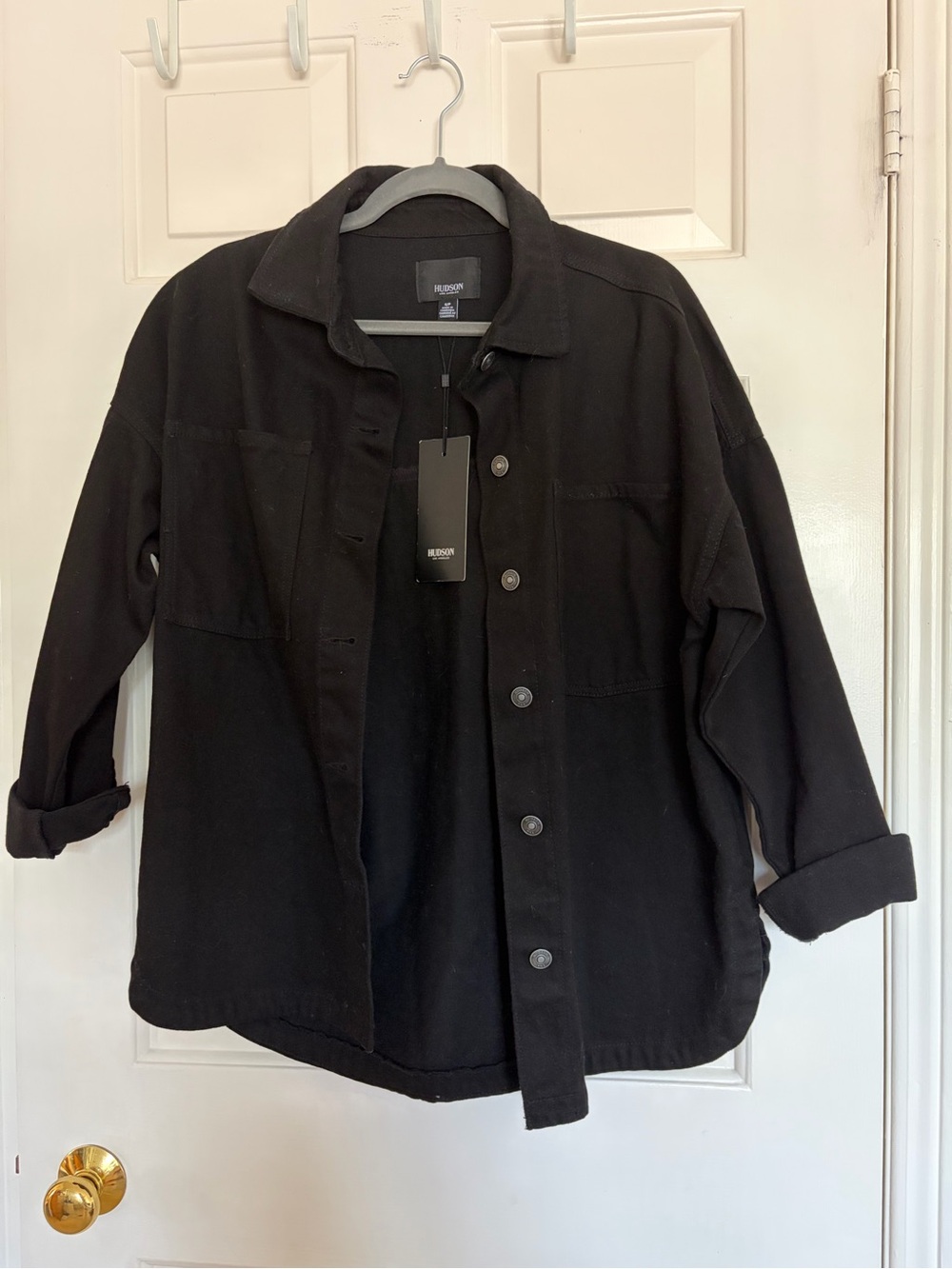 🖤 Hudson Los Angeles Oversized Black Denim Jacket / Shacket — NWT Size S